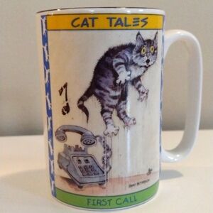 First Call Cat Tales Gary Patterson Westwood 8 0z Mug Vintage NWT 1998